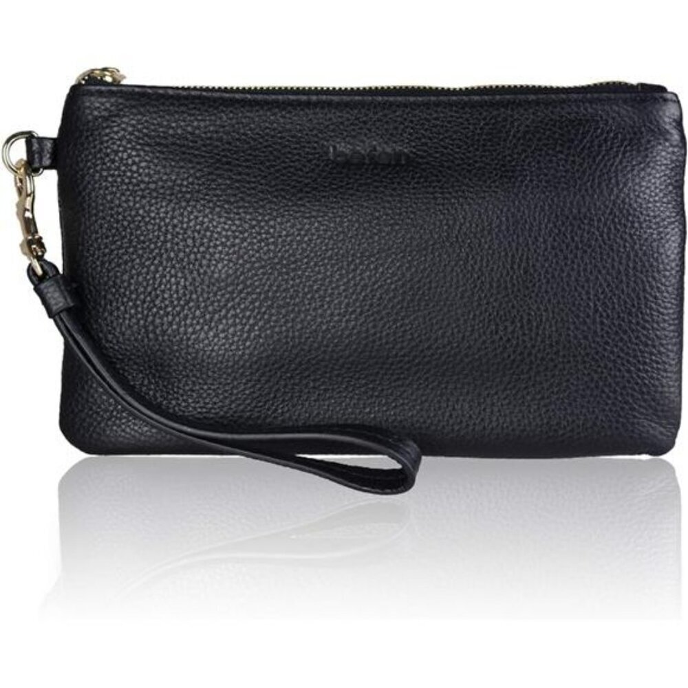 Befen Leather Wristlet Clutch Wallet RFID Blocking Purse Fits Large Phones